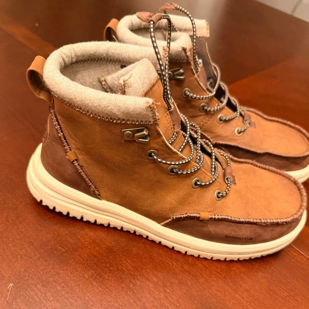 Hey Dude Bradley Classic Tumbled Cognac Multi Chukka Boots Mens 7 44327-2JZ